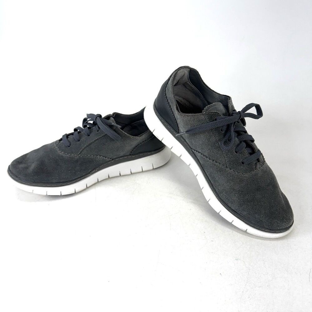 Vionic Shoes Womens 7 355 Taylor Comfort Sneakers Tvw5174 Gray Suede Lace Up